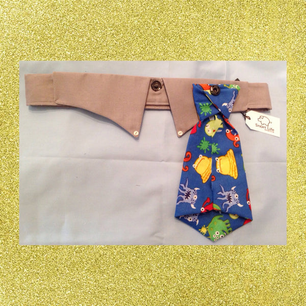 Mr Monster Mash Necktie Collar Set - Snort Life, Mini Pig Clothes