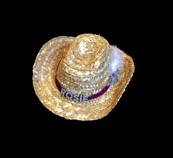 Mini straw online cowboy hats