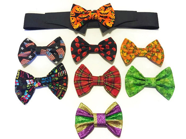 Holiday Variety Bow Ties & Shirt Collar Set - Snort Life - 1