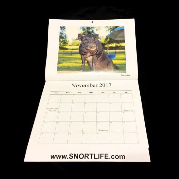 2017 Snort Life Piggy Photo Contest Calendar - Snort Life  - 2