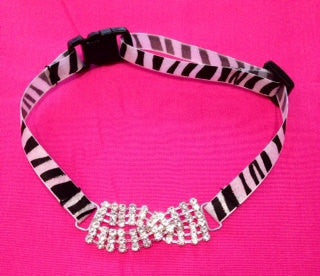 Silver Diamond Rhinestone Necklace - Snort Life, Mini Pig Clothes