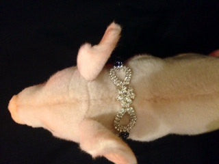 Silver Diamond Rhinestone Flower Necklace - Snort Life, Mini Pig Clothes
