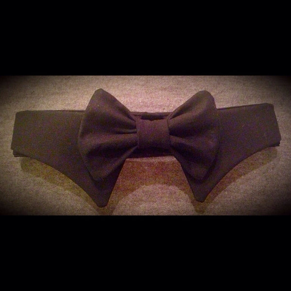 Johnny Cash Black Shirt Collar Bow Tie Set - Snort Life, Mini Pig Clothes