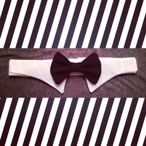 Black Tie Event Shirt Collar Bow Tie Set - Snort Life, Mini Pig Clothes