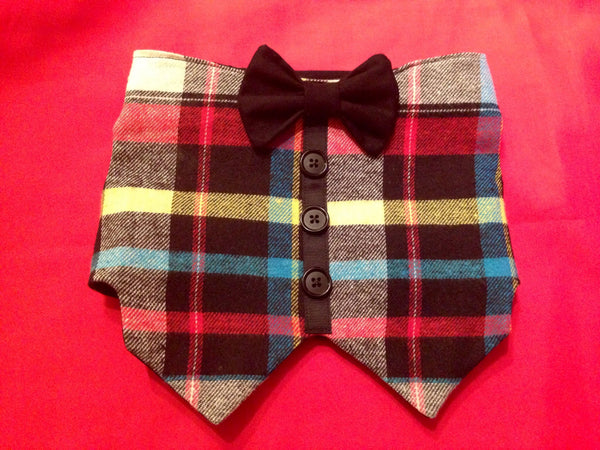 Trendy Newsboy Plaid Bow Tie Vest - Snort Life  - 1