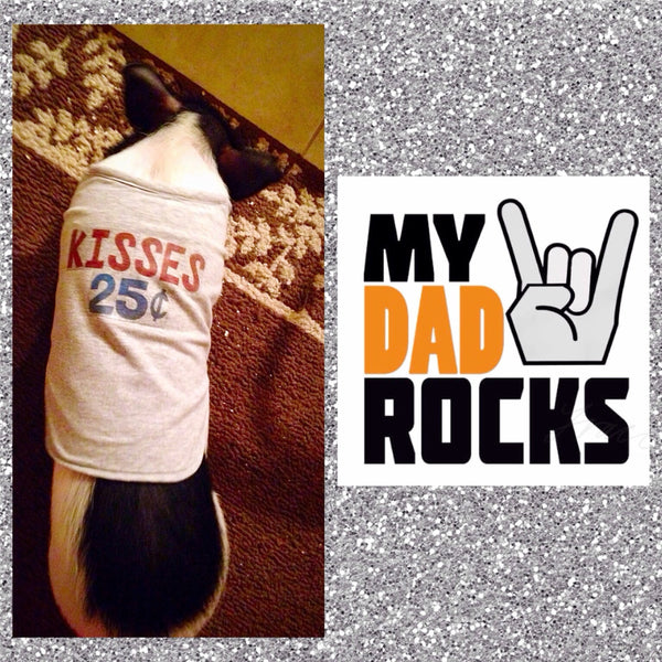 My Dad Rocks T-Shirt - Snort Life, Mini Pig Clothes