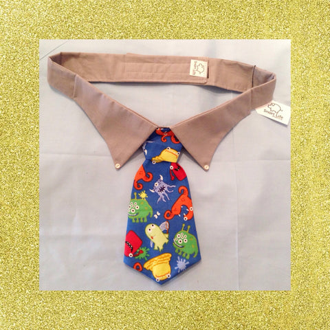 Mr Monster Mash Necktie Collar Set - Snort Life, Mini Pig Clothes