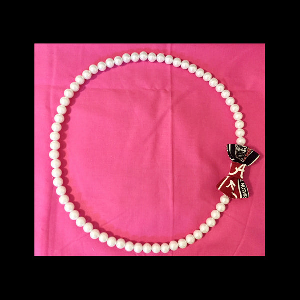 Collegiate Pride Pearl Necklace (14mm) - Snort Life, Mini Pig Clothes