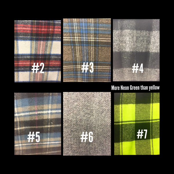 Newsboy Plaid Shirt Collar Bow Tie Set--11 Fabric Options - Snort Life  - 5