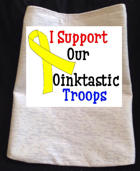 I Support Our Oinktastic Troops T-Shirt - Snort Life, Mini Pig Clothes
