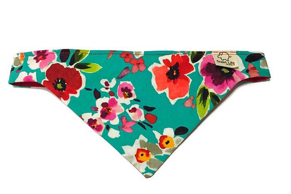 Poppies & Posies Reversible Bow Bandana - Snort Life  - 4