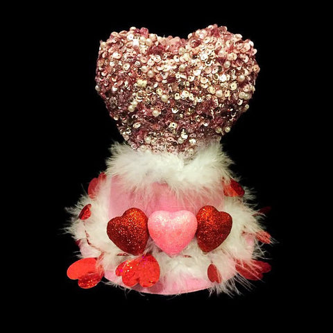 Ready To Ship--Be Mine Top Hat - Snort Life, Mini Pig Clothes