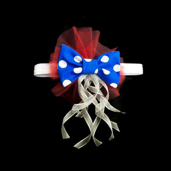 Americana Polkadot Bow Collar - Snort Life  - 1