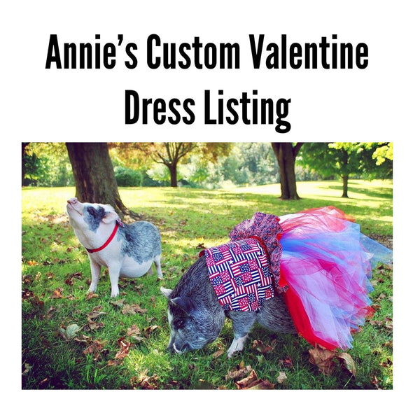 Annie Oinkley’s Custom Valentine Dress Listing