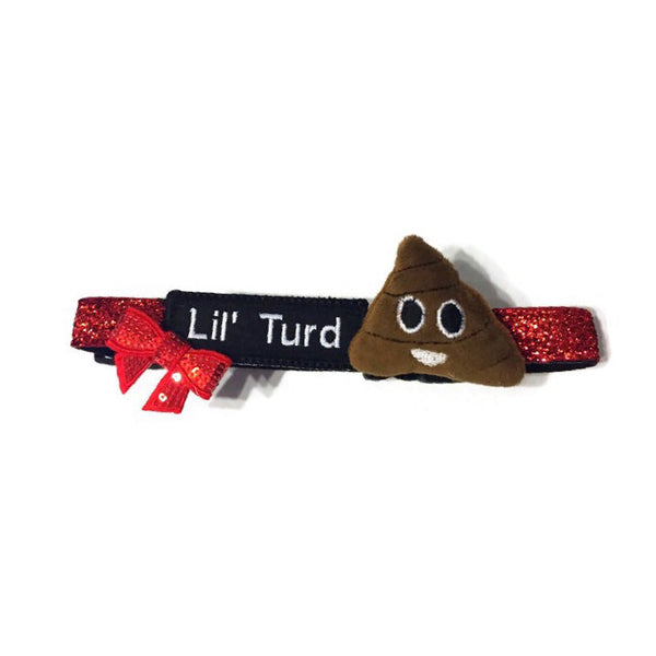 Lil' Turd Emoji Glitter Collar - Snort Life  - 1