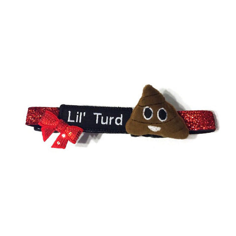Lil' Turd Emoji Glitter Collar - Snort Life  - 1