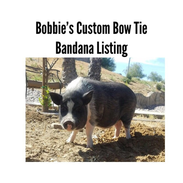 Bobbie’s Custom Bow Tie Bandana Listing