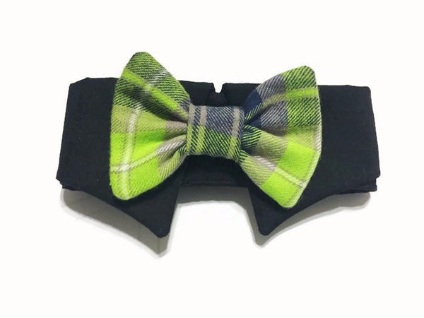 Newsboy Plaid Shirt Collar Bow Tie Set--11 Fabric Options - Snort Life  - 1
