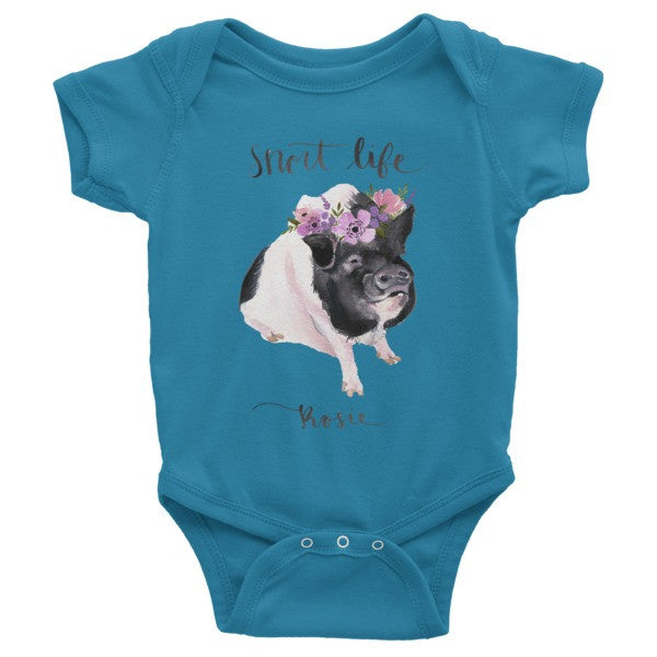 Rosie Infant Organic Short Sleeve One-Piece - Snort Life  - 2