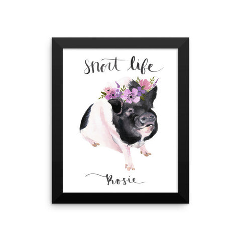 Rosie Framed Poster - Snort Life  - 1