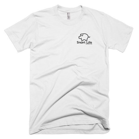 Snort Life Short Sleeve Men's T-Shirt - Snort Life, Mini Pig Clothes