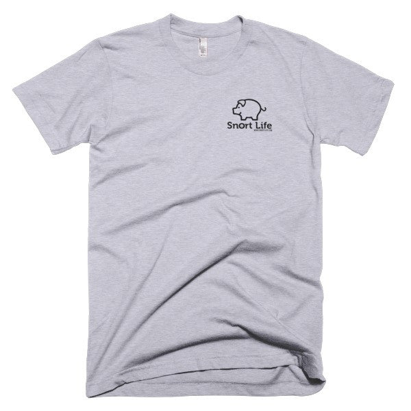 Snort Life Short Sleeve Men's T-Shirt - Snort Life, Mini Pig Clothes