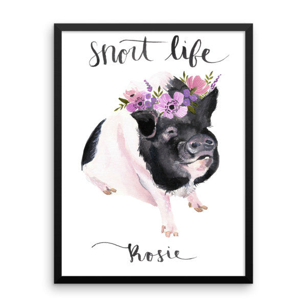 Rosie Framed Poster - Snort Life  - 5