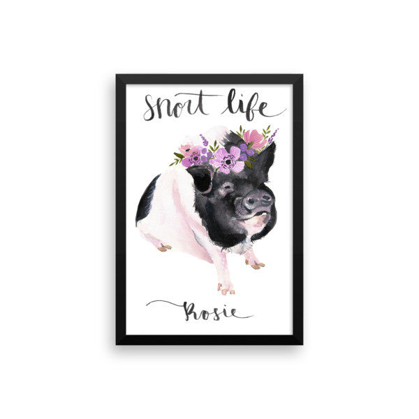 Rosie Framed Poster - Snort Life  - 6